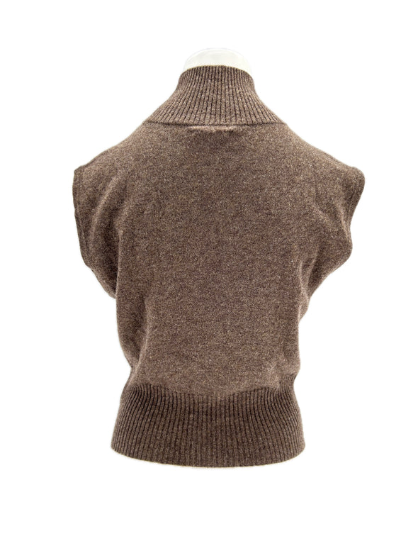 Pull en cachemire marron