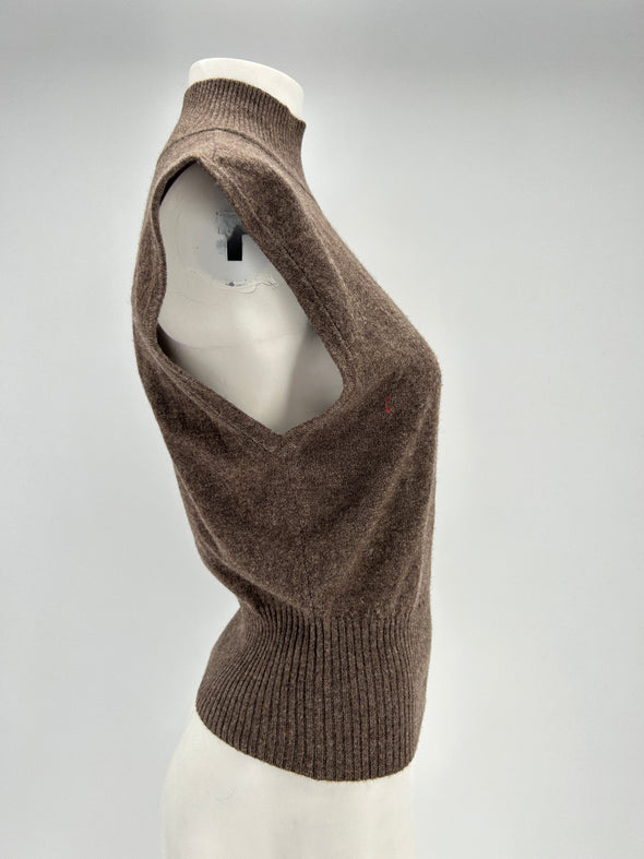 Pull en cachemire marron