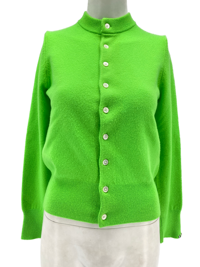 Cardigan vert en cachemire