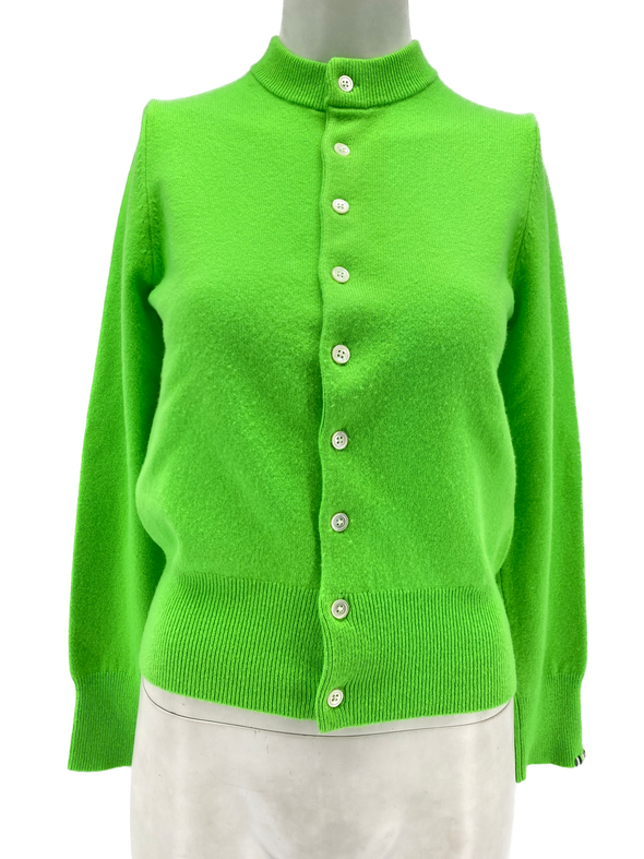 Cardigan vert en cachemire