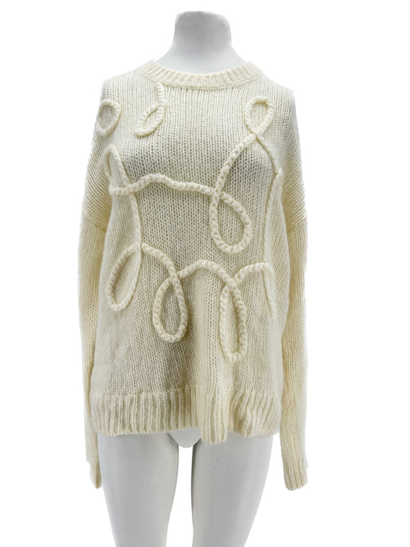 Pull blanc en laine