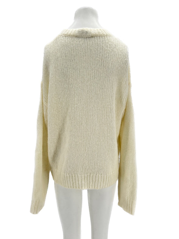 Pull blanc en laine