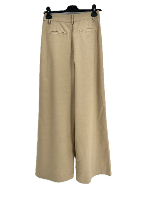 Pantalon large beige