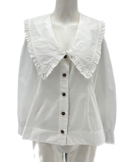 Chemise col claudine blanche