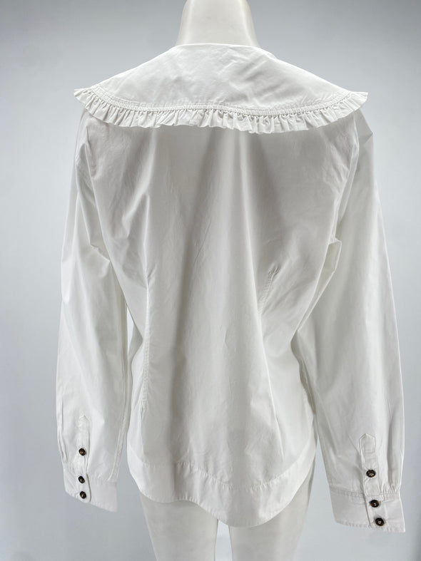 Chemise col claudine blanche