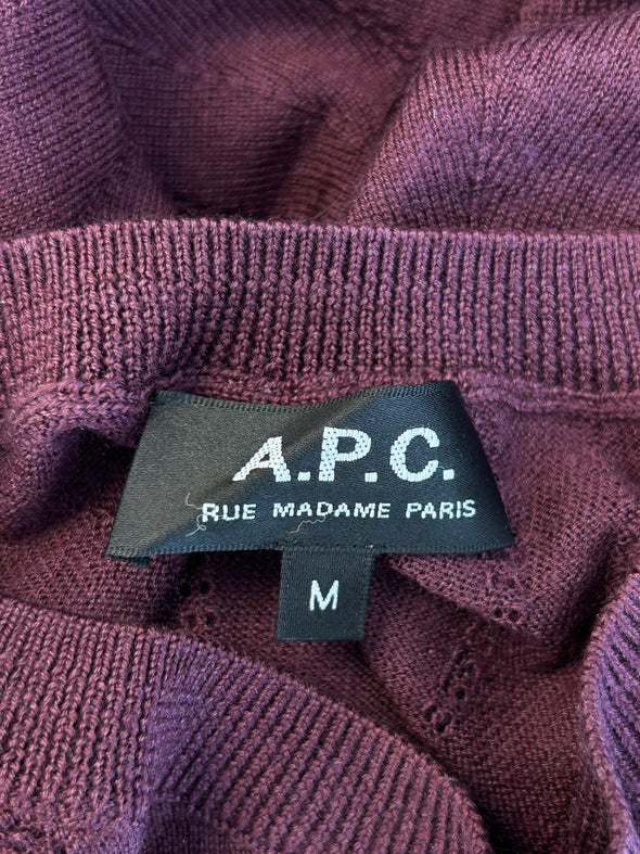 Pull en laine bordeaux
