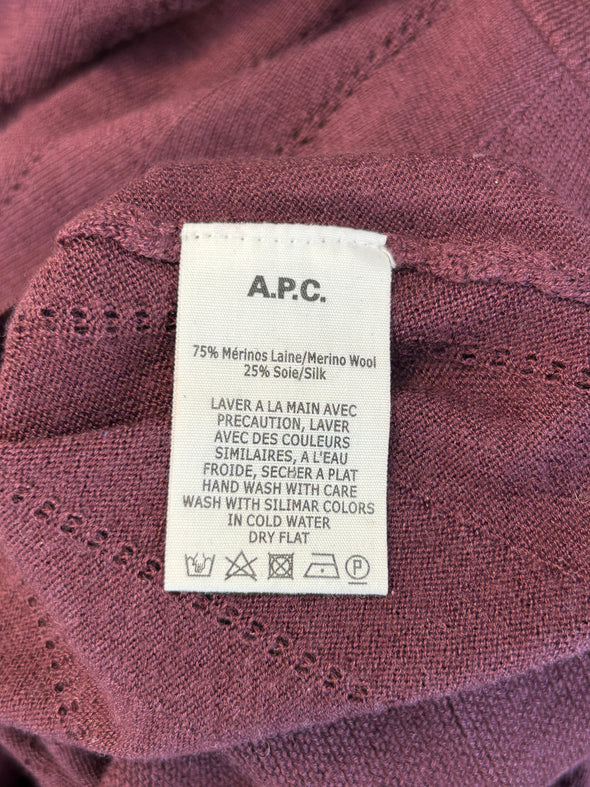 Pull en laine bordeaux