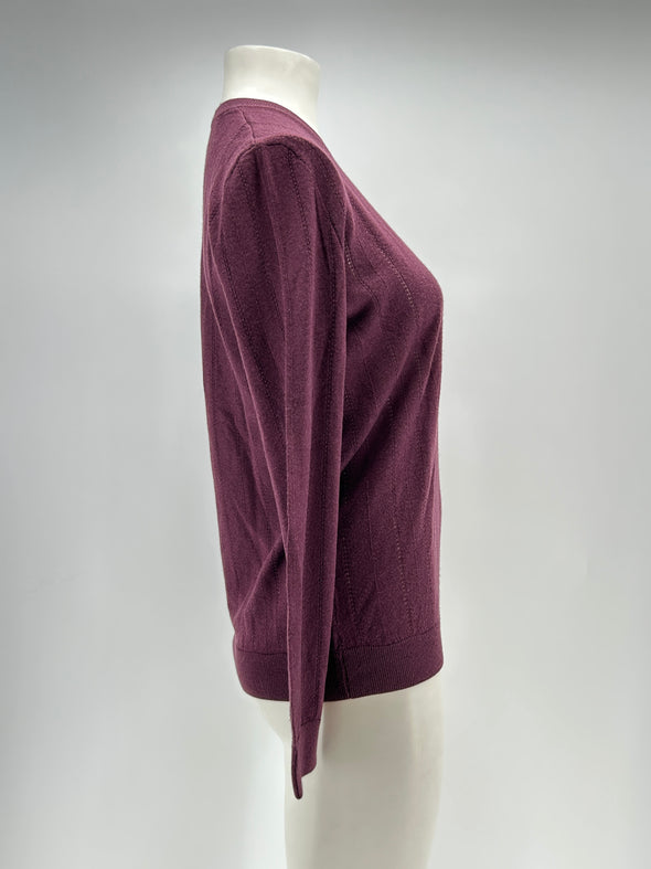 Pull en laine bordeaux