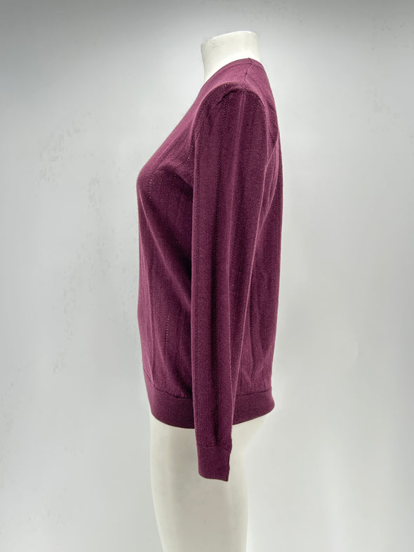 Pull en laine bordeaux