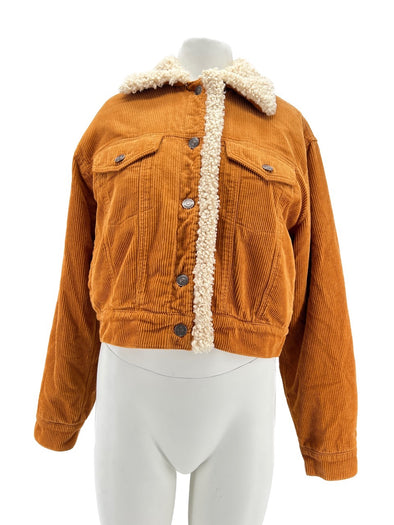 Veste en velours côtelé orange