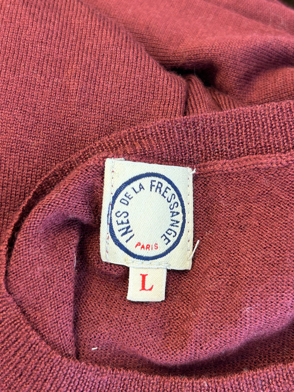 Pull en laine bordeaux