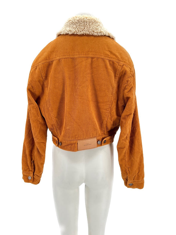 Veste en velours côtelé orange