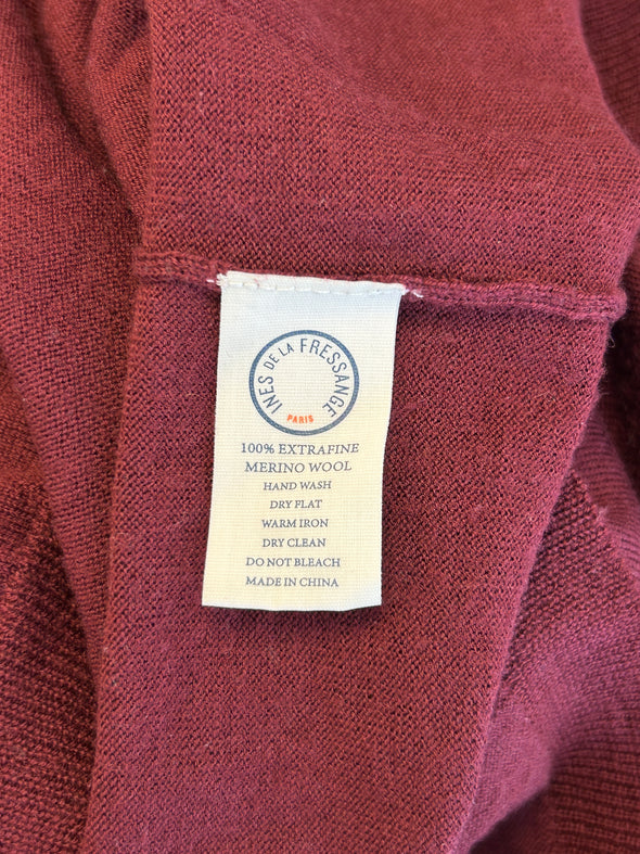 Pull en laine bordeaux