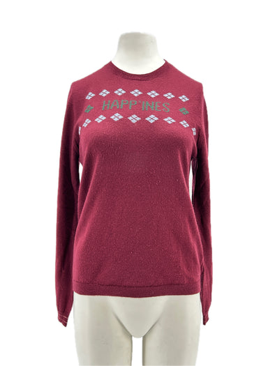 Pull en laine bordeaux