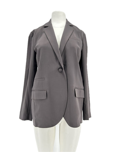 Blazer en soie gris