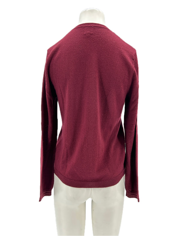 Pull en laine bordeaux