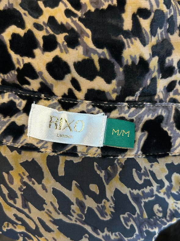 Chemise en soie léopard