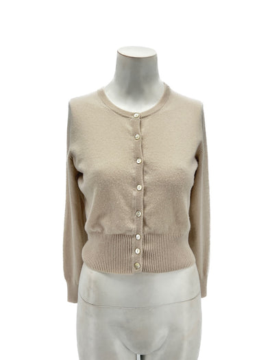 Cardigan beige en cachemire