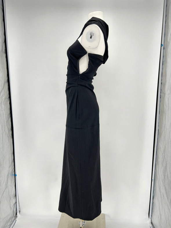 Robe noire en laine mélangée