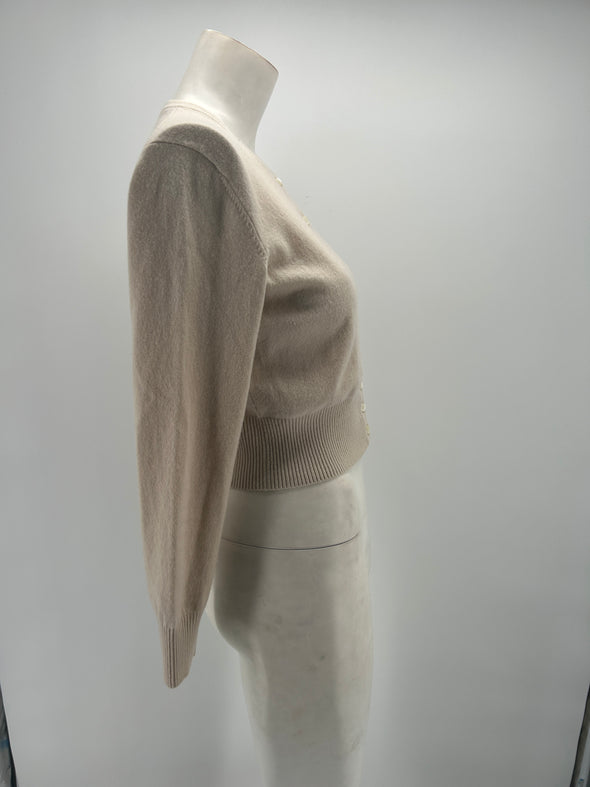 Cardigan beige en cachemire