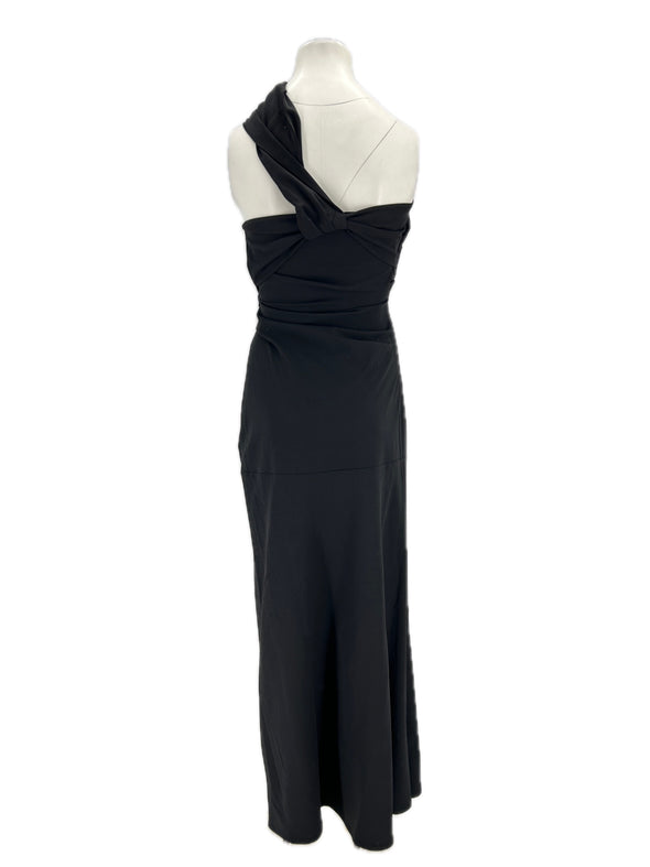 Robe noire en laine mélangée