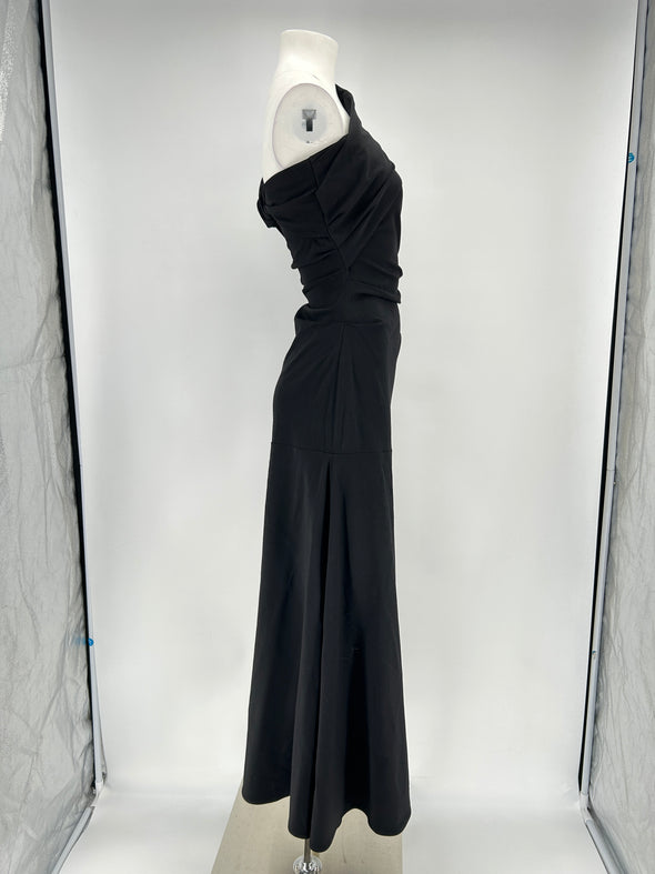 Robe noire en laine mélangée