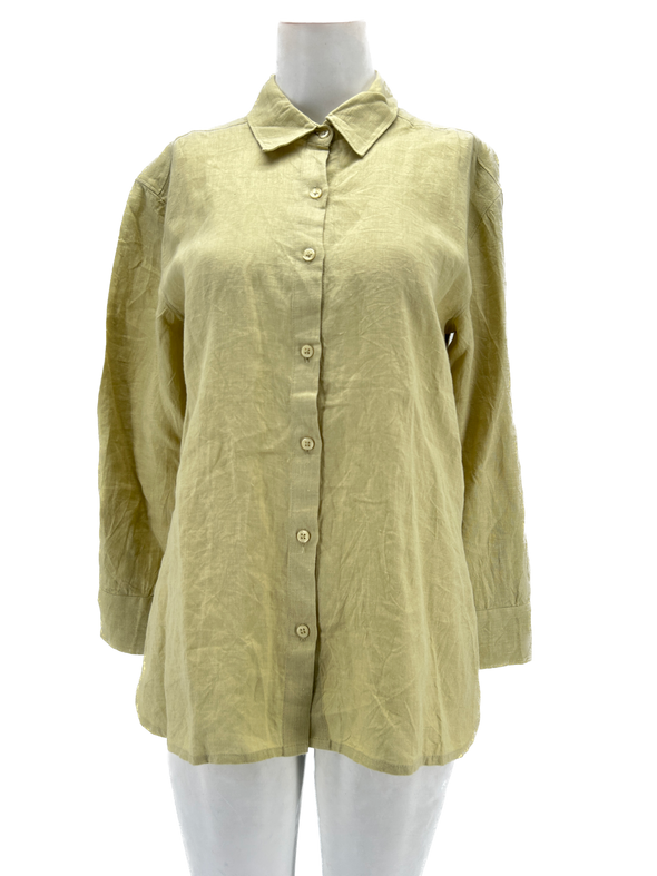 Chemise en lin jaune