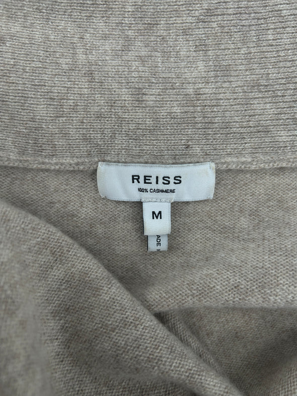 Pull beige en cachemire à décolleté