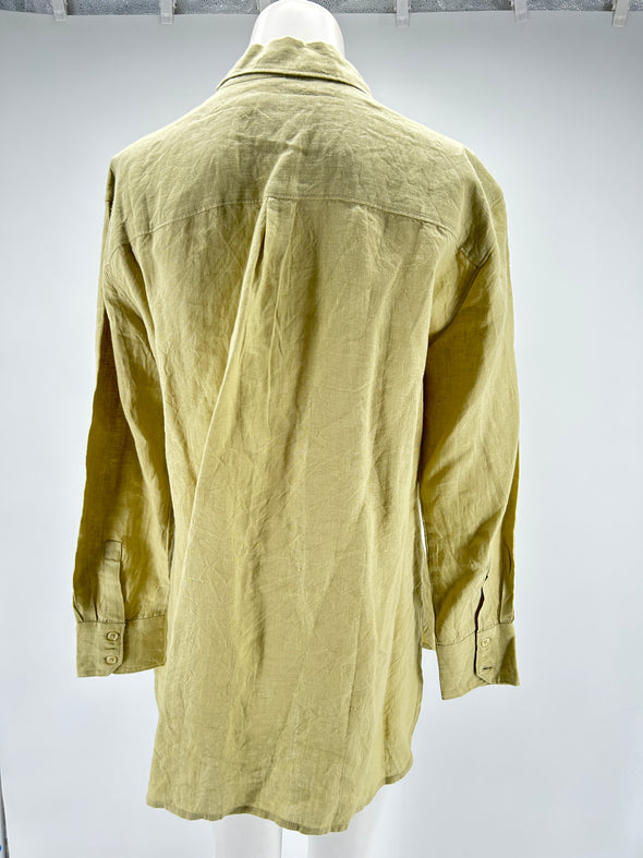 Chemise en lin jaune