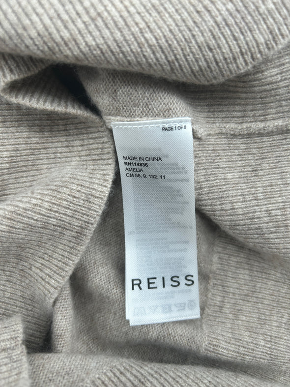 Pull beige en cachemire à décolleté