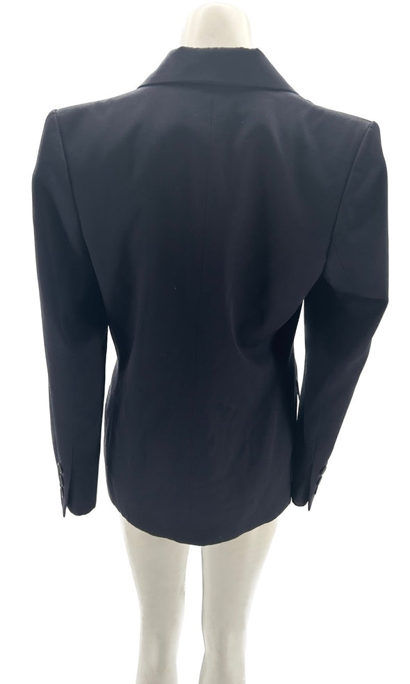 Blazer noir oversize en laine
