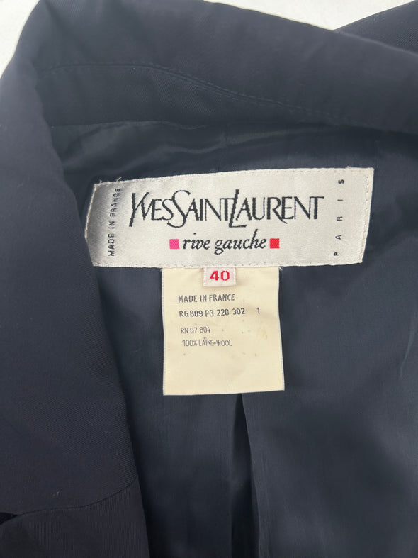 Blazer noir oversize en laine