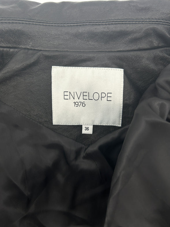 Veste en cuir vegan noir