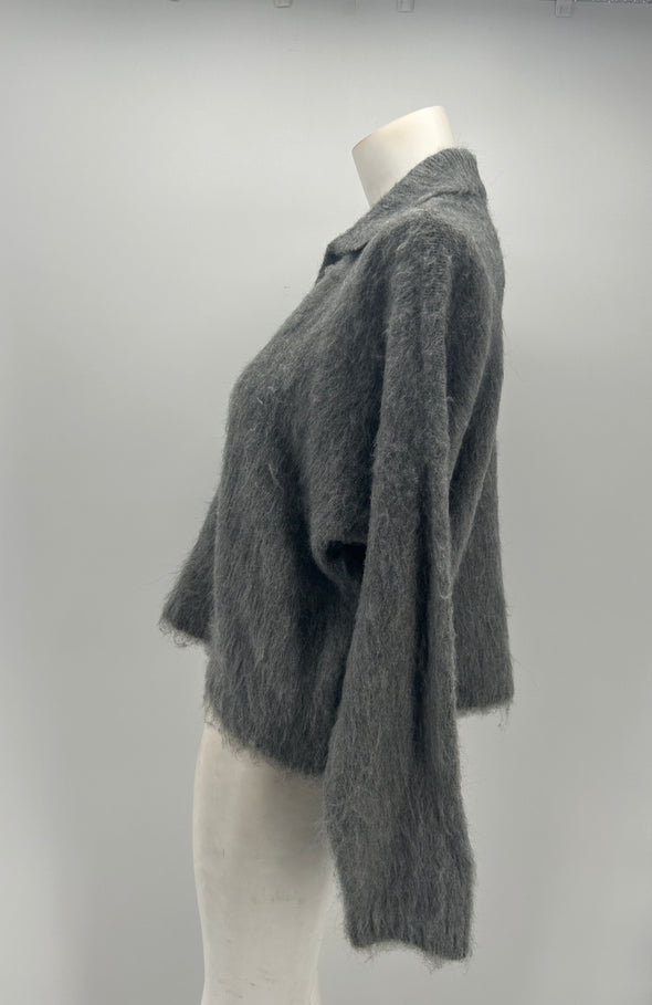 Pull gris en mohair