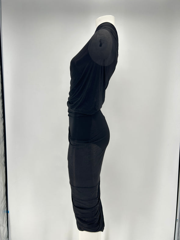 Robe asymétrique noire