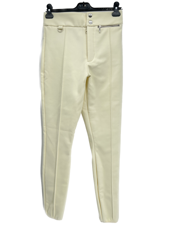 Pantalon slim blanc cassé