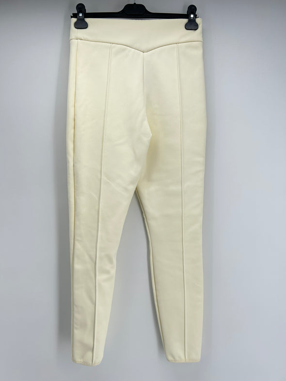 Pantalon slim blanc cassé