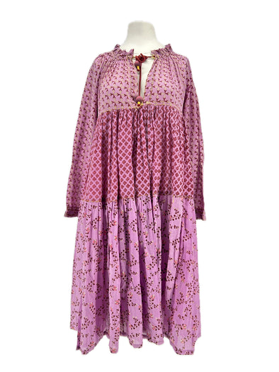 Robe rose à imprimé