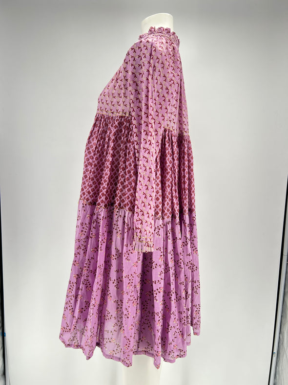 Robe rose à imprimé