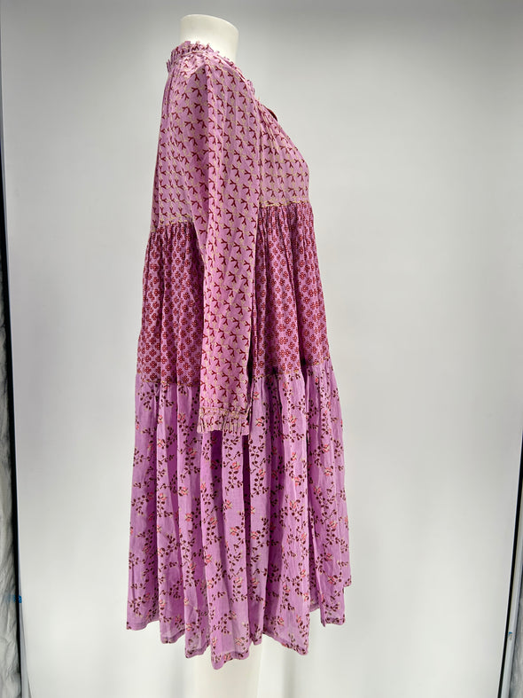 Robe rose à imprimé