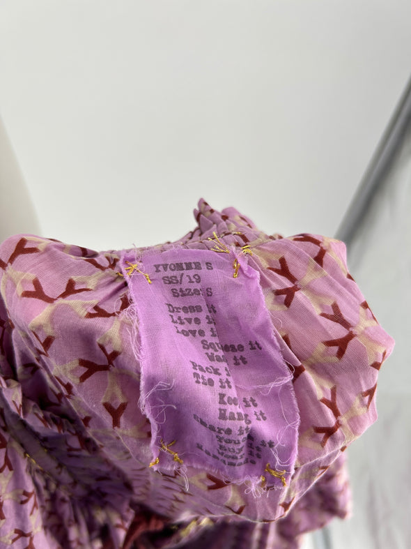 Robe rose à imprimé