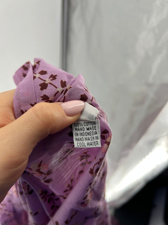 Robe rose à imprimé