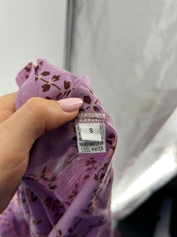 Robe rose à imprimé