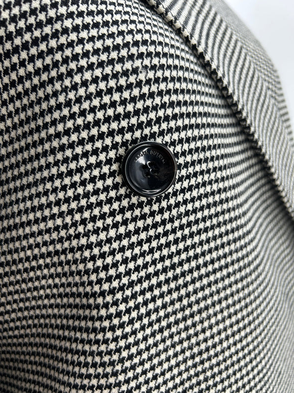 Blazer gris à motif pied-de-poule