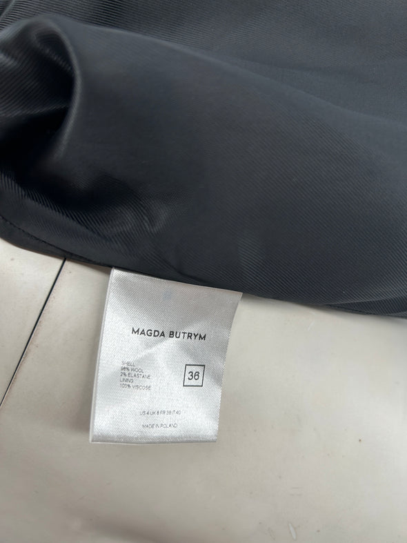 Blazer gris à motif pied-de-poule