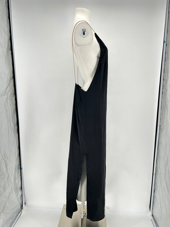 Robe en soie noire