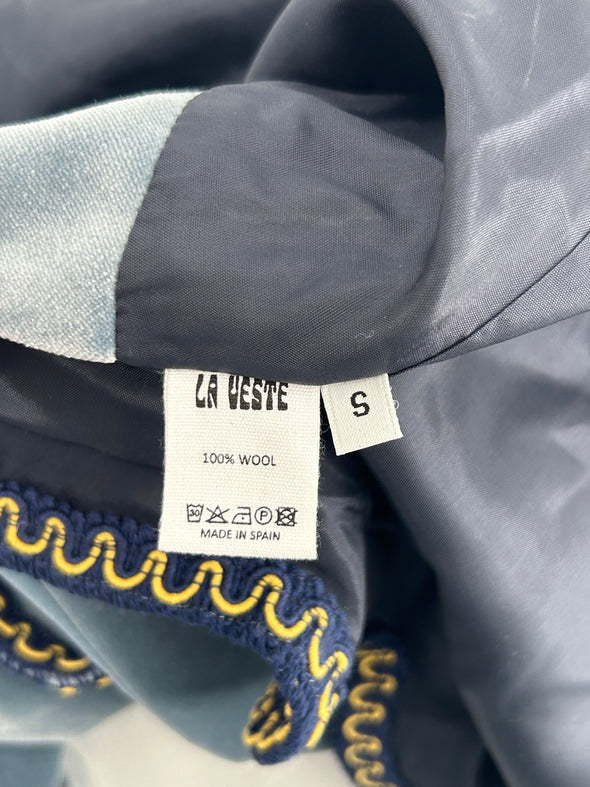 Veste en velours bleu
