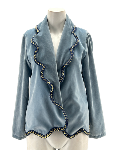 Veste en velours bleu