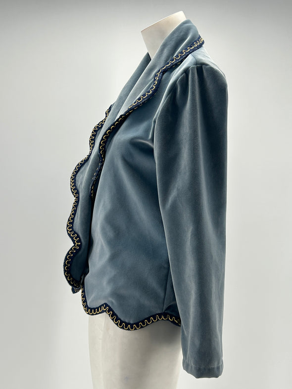 Veste en velours bleu