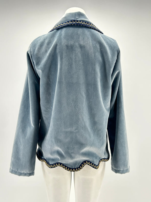 Veste en velours bleu